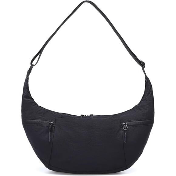 Nylon Crossbody Bag for Women, Black - Picture 2 of 7